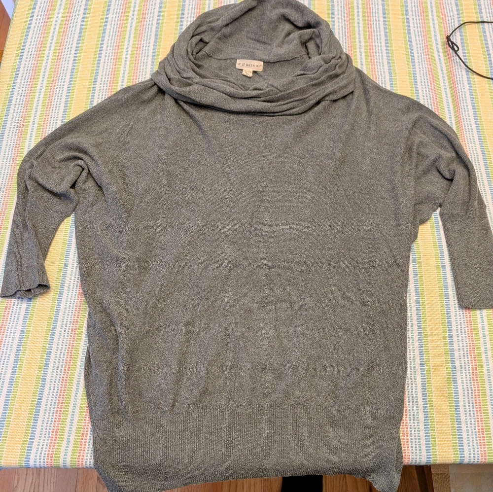 If It Were Me Gray Sweater